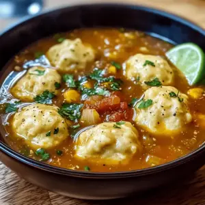 Tamale Soup with Tamale Dumplings