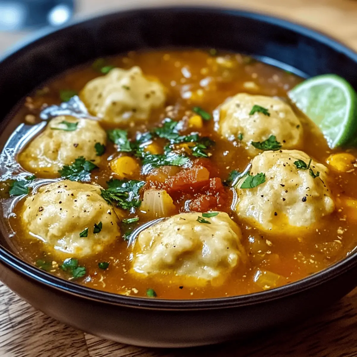 Hearty Tamale Soup with Tamale Dumplings for Cozy Nights