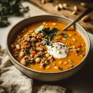 Turkey Pumpkin White Bean Chili