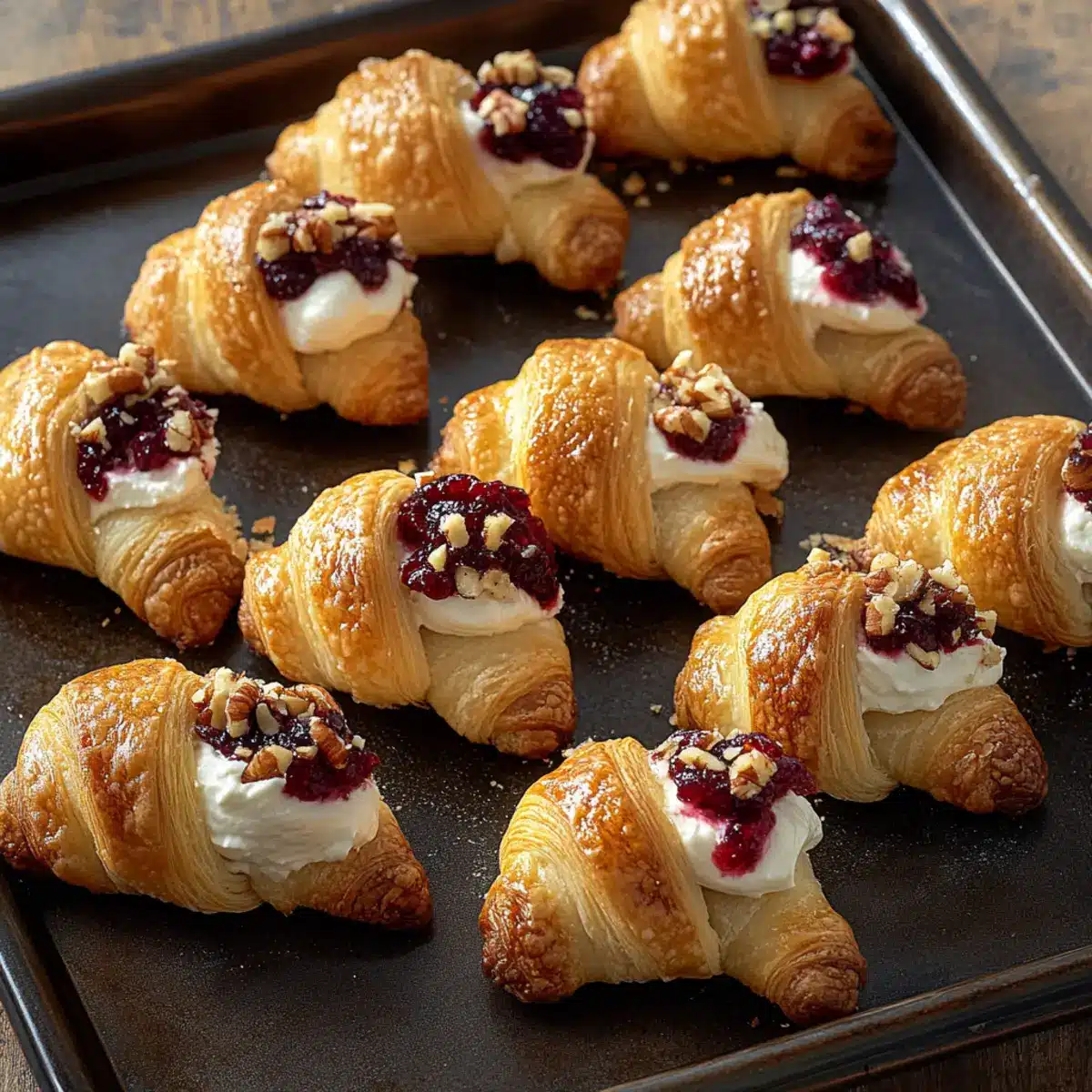 Cranberry Cream Cheese Crescent Bites
