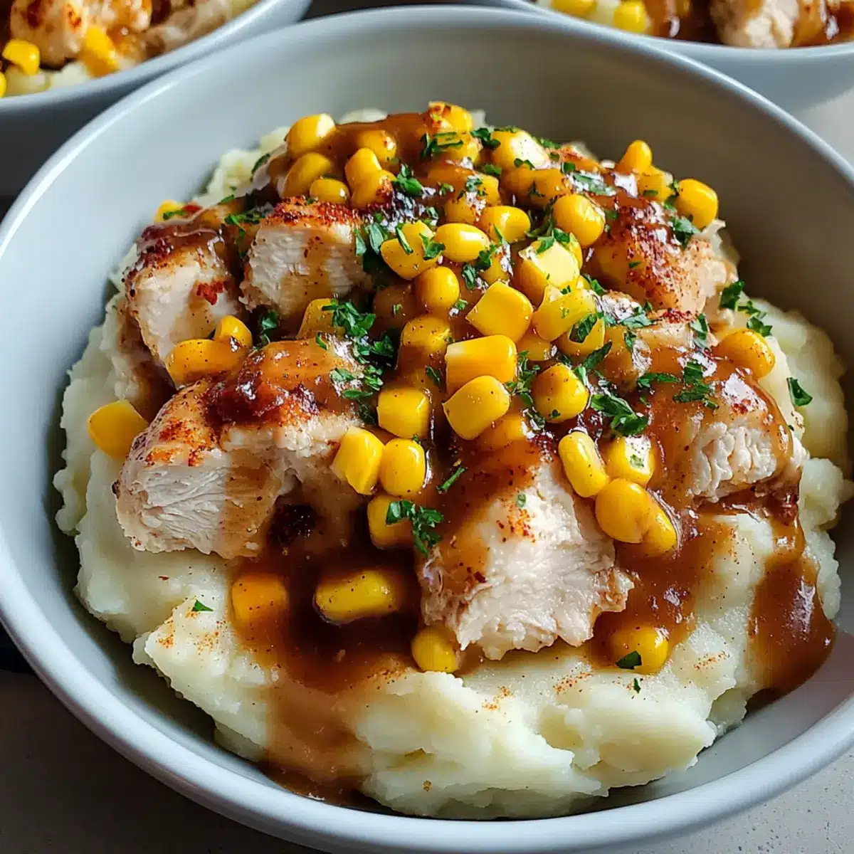 Comforting Chicken Mashed Potato Bowls for Cozy Nights