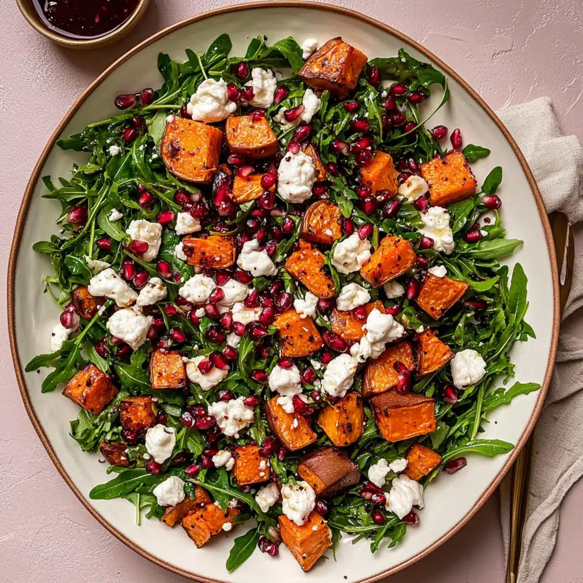 Roasted Sweet Potato Goat Cheese Salad for Cozy Fall Evenings