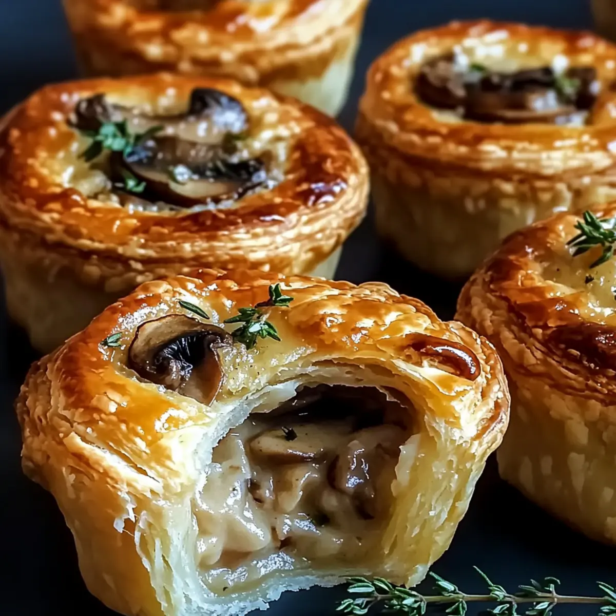 Mini Mushroom & Gruyère Pot Pies