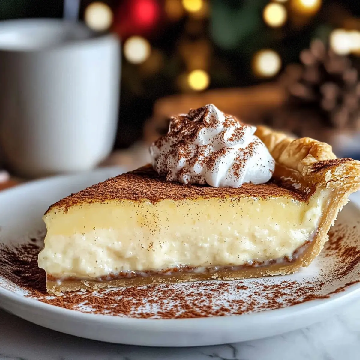 Christmas Eve Cinnamon-Vanilla Custard Pie for Cozy Celebrations