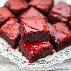 Homemade Red Velvet Brownies