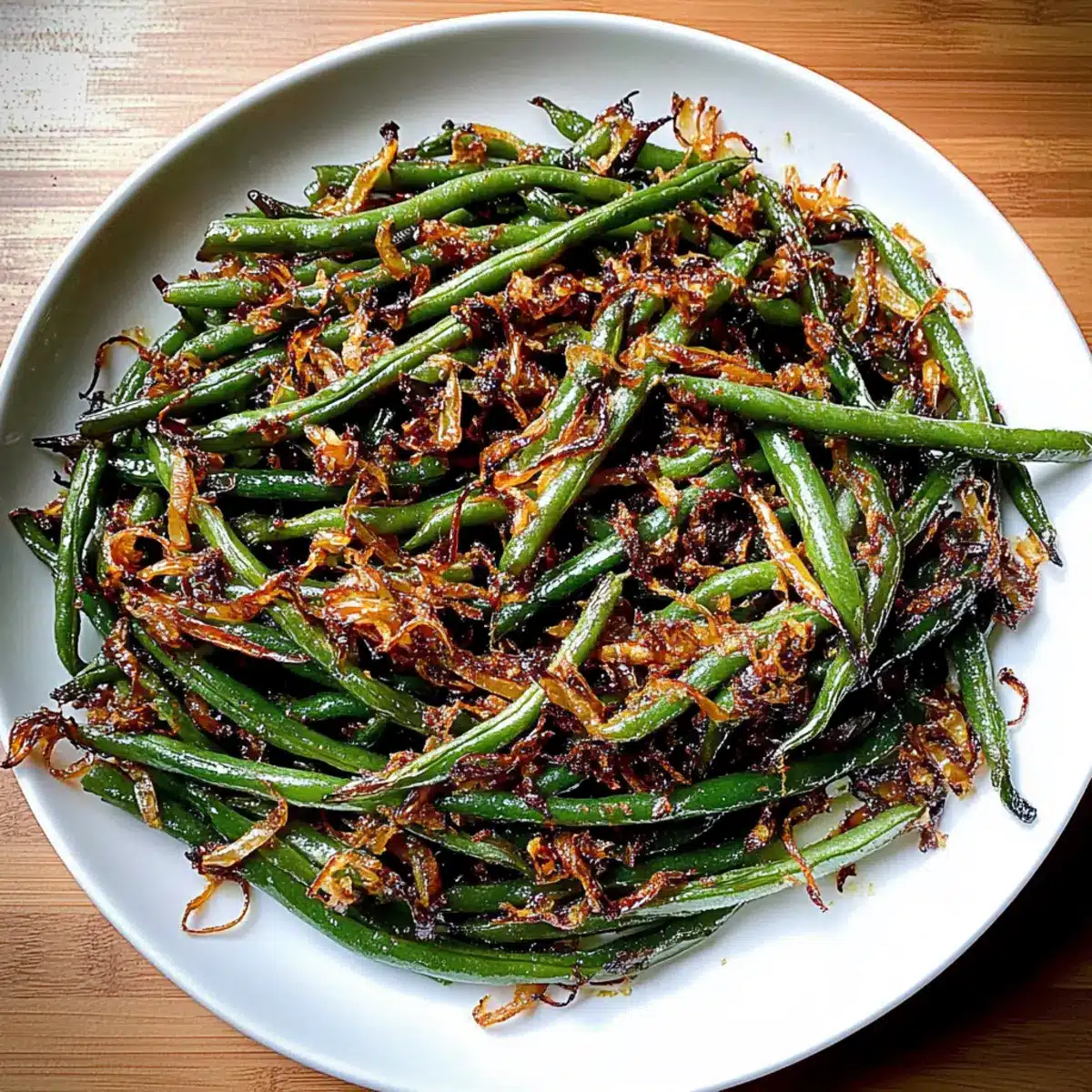 Roasted Green Beans with Caramelized Shallots