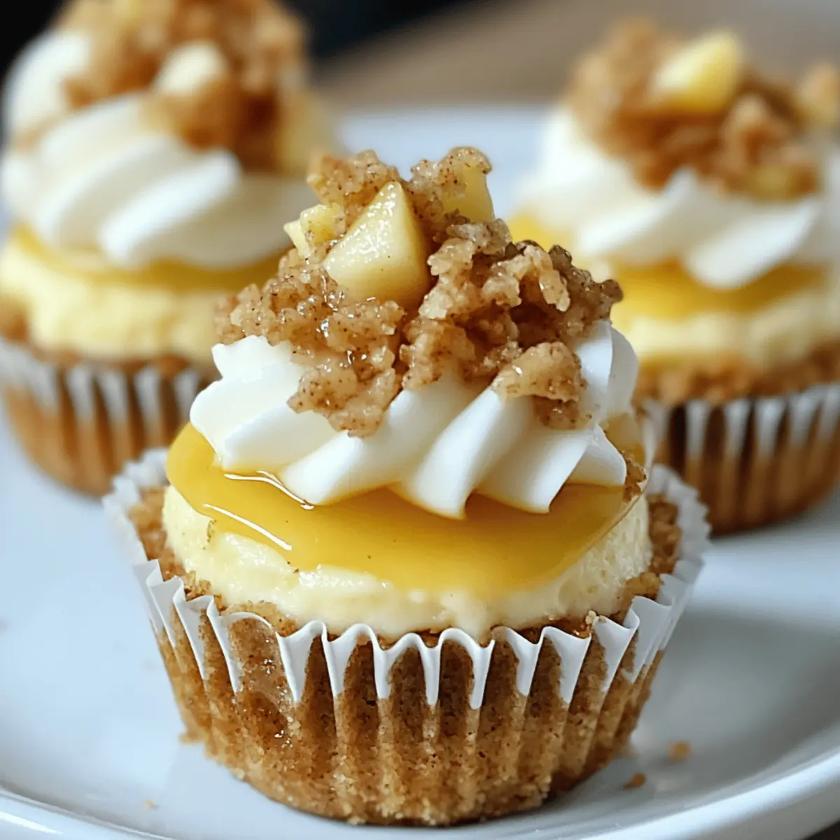 Irresistible Apple Crisp Mini Cheesecakes for Fall Bliss