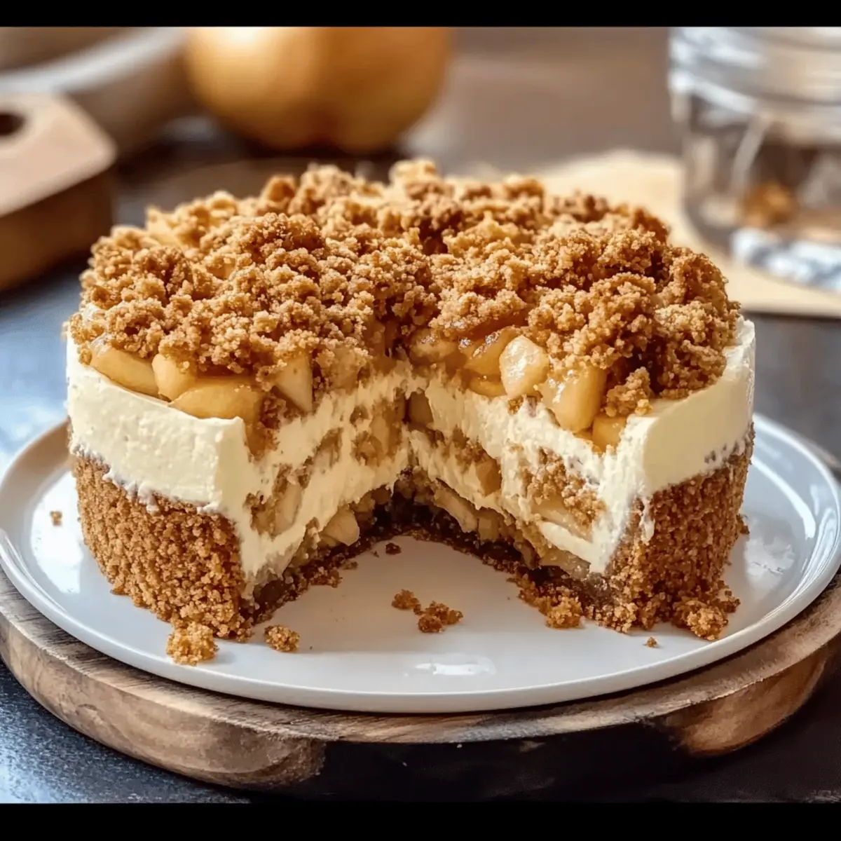 Heavenly Apple Crumble Cheesecake to Impress Your Guests