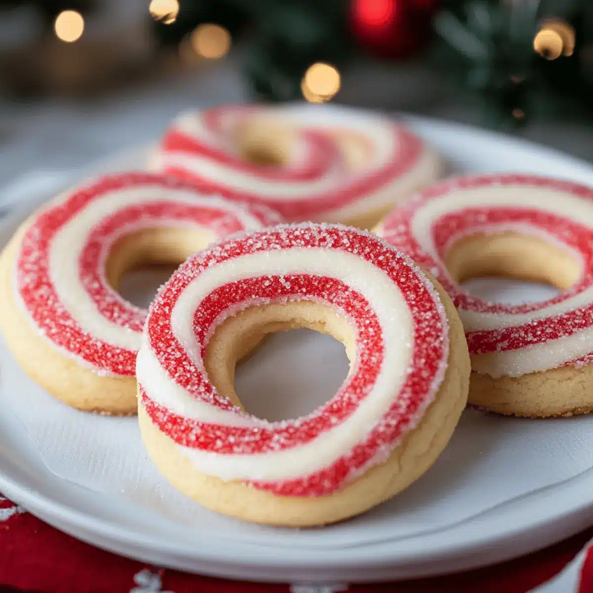 Festive Candy Cane Cookies with a Minty Twist