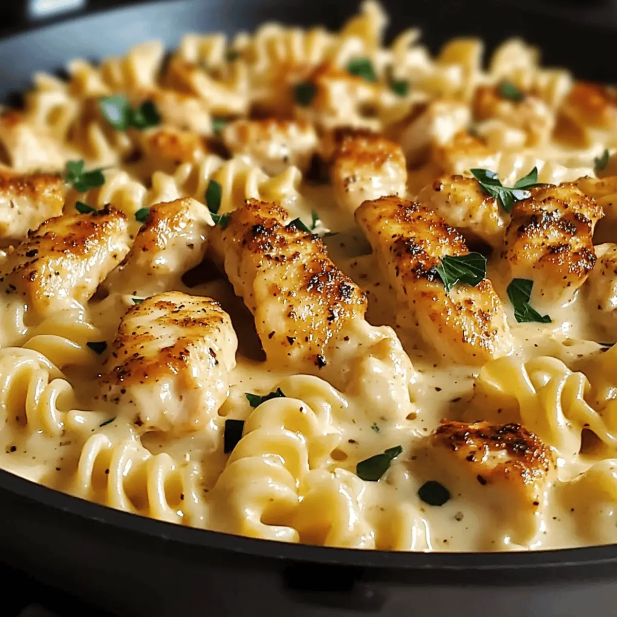 Cheesy Cajun Garlic Chicken Rotini Skillet in 30 Minutes
