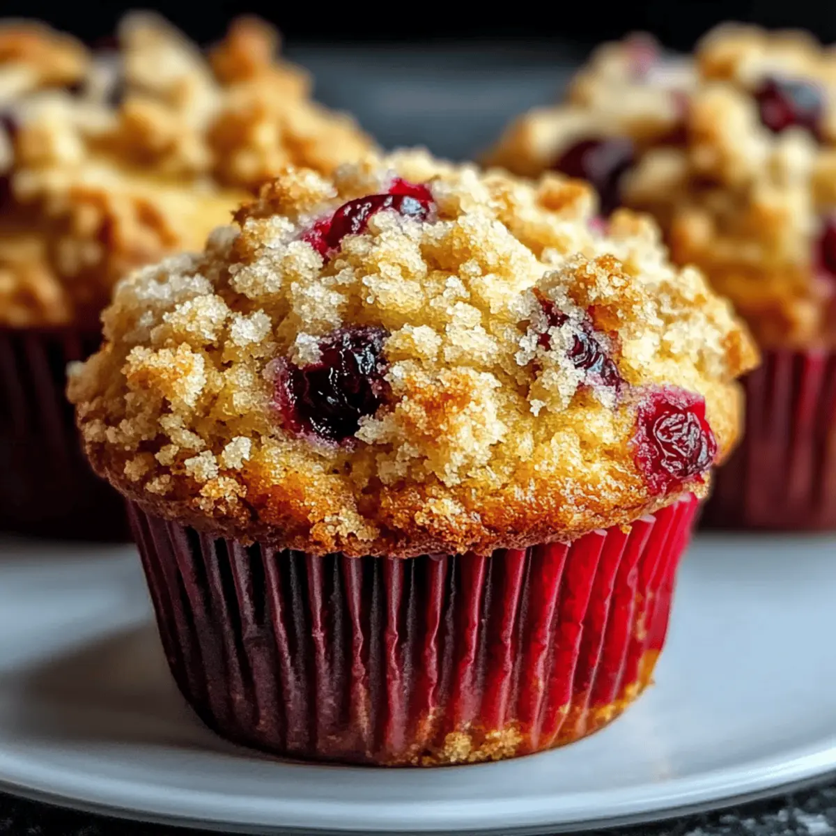 Cranberry Orange Muffins with Streusel for Cozy Mornings