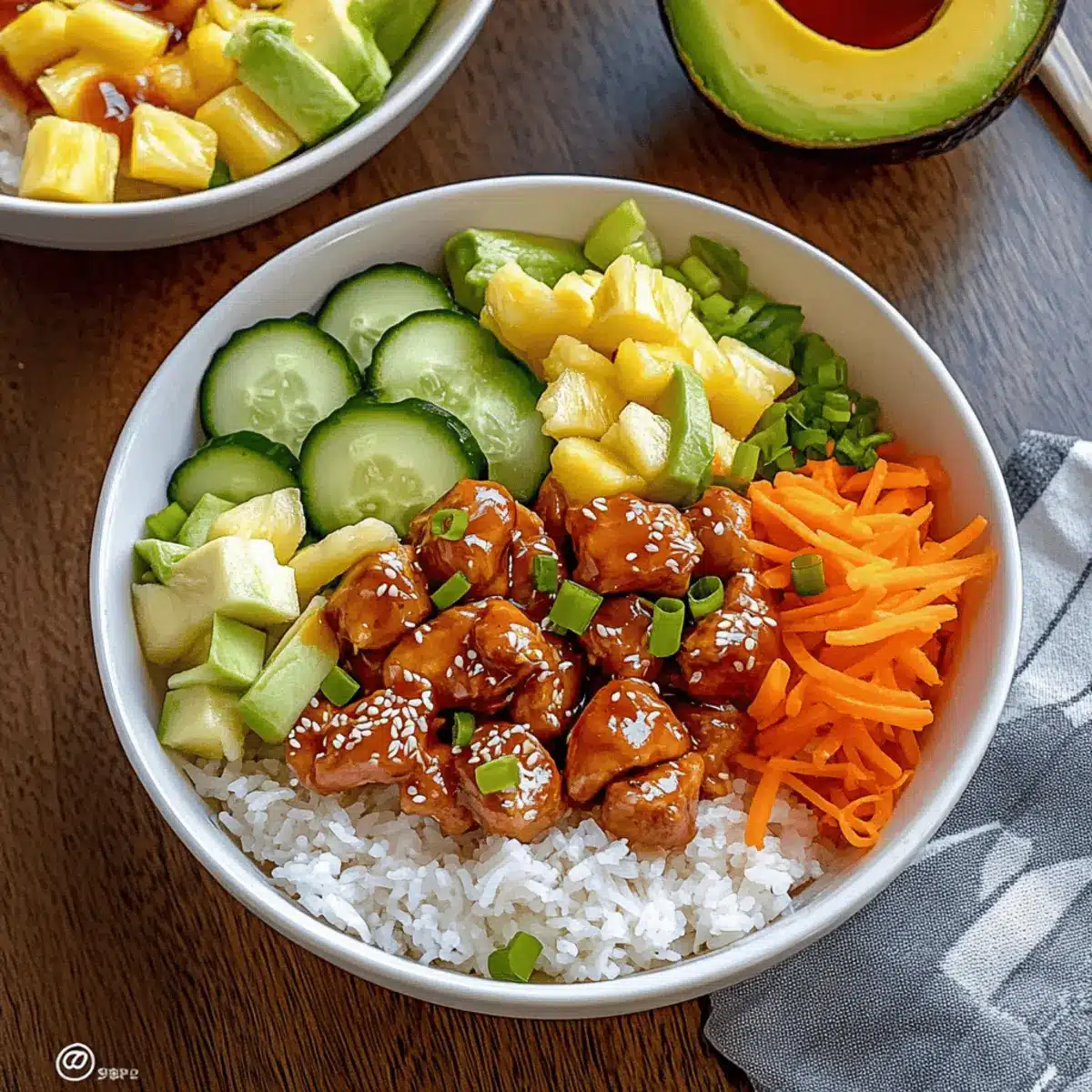 Hawaiian Inspired Chicken Poke Bowl That’s Bursting with Flavor