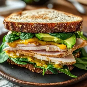 Honey Mustard Turkey Avocado Sandwich