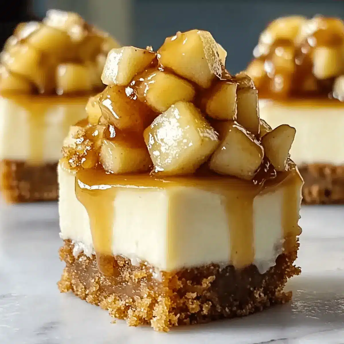 Mini Caramel Apple Cheesecake Bites for Cozy Fall Evenings