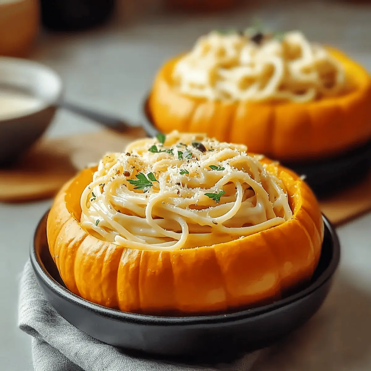 Cozy Pumpkin Alfredo Pasta Cauldrons for a Perfect Fall Feast