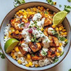 Street Corn Chicken Rice Bowl