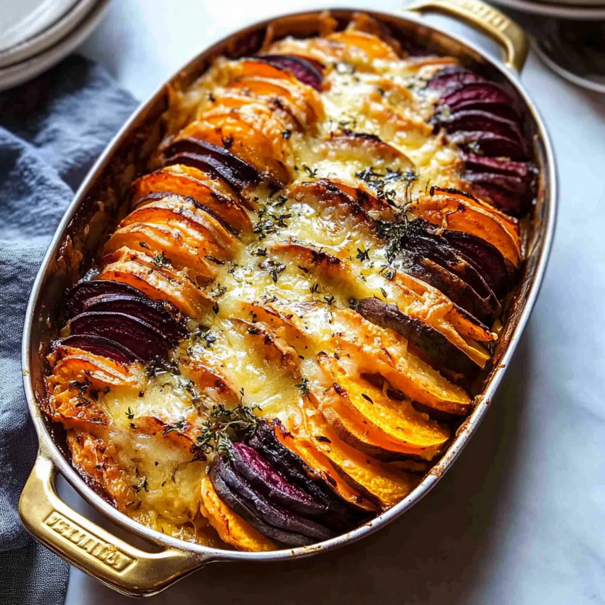 Cheesy Root Vegetable Gratin
