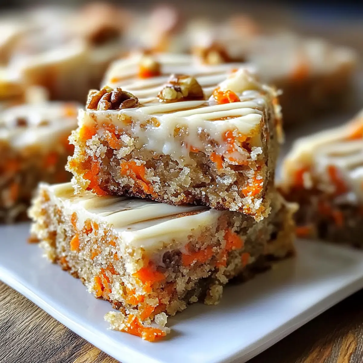 Cottage Cheese Carrot Cake Bars