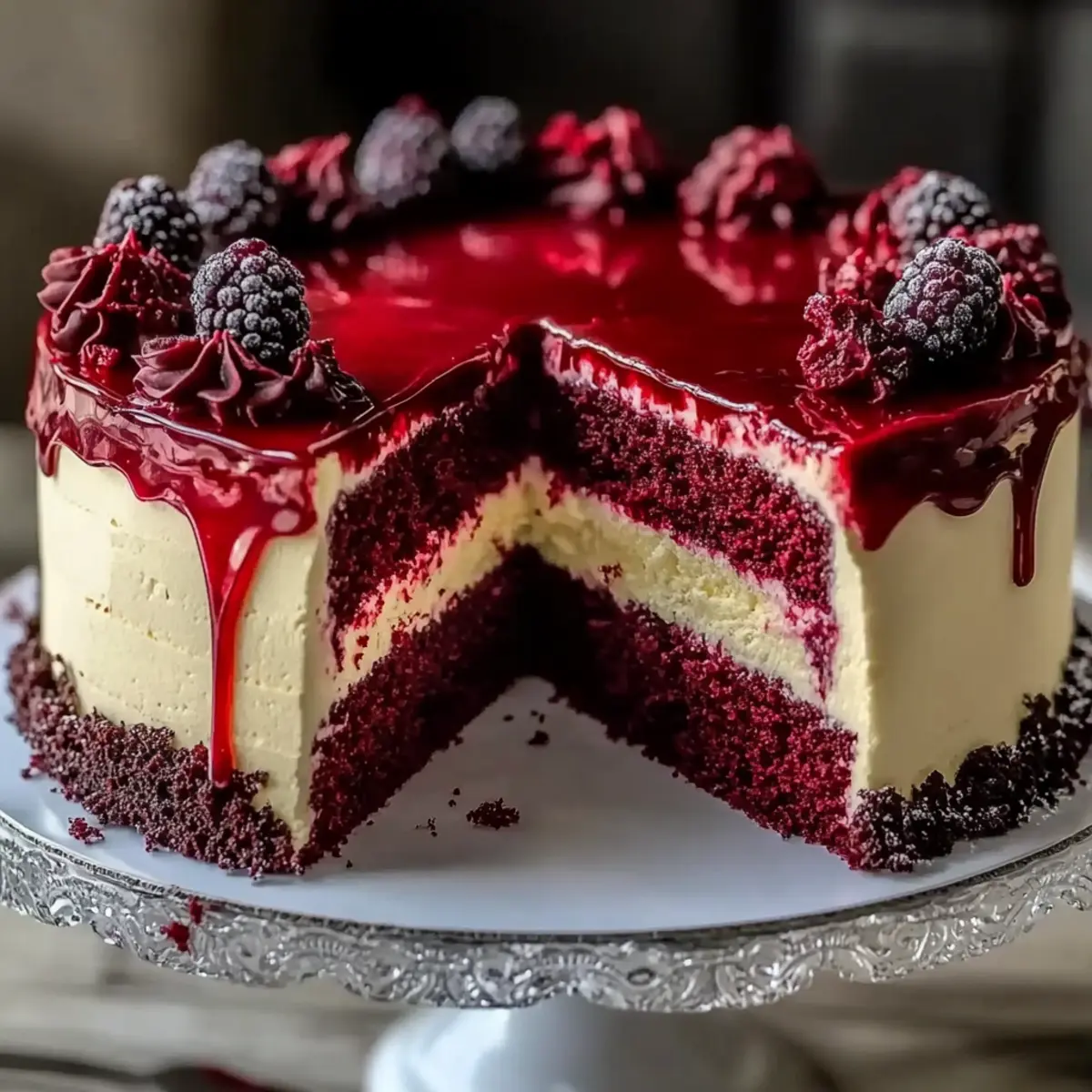 Irresistibly Creamy Red Velvet Cheesecake Layer Cake Recipe