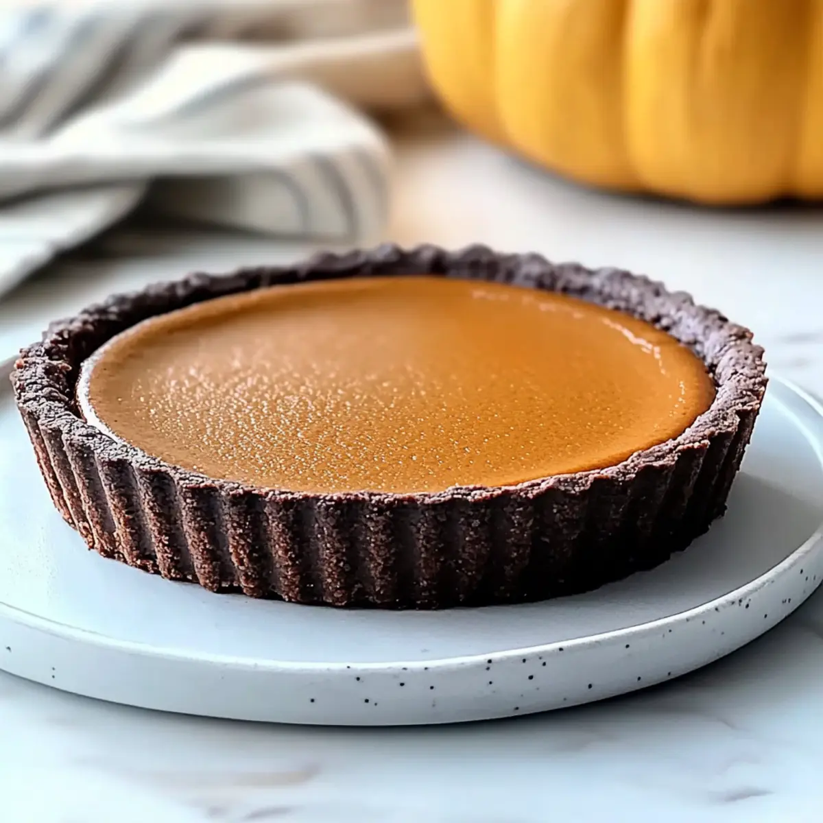 Dark Chocolate Pumpkin Tart
