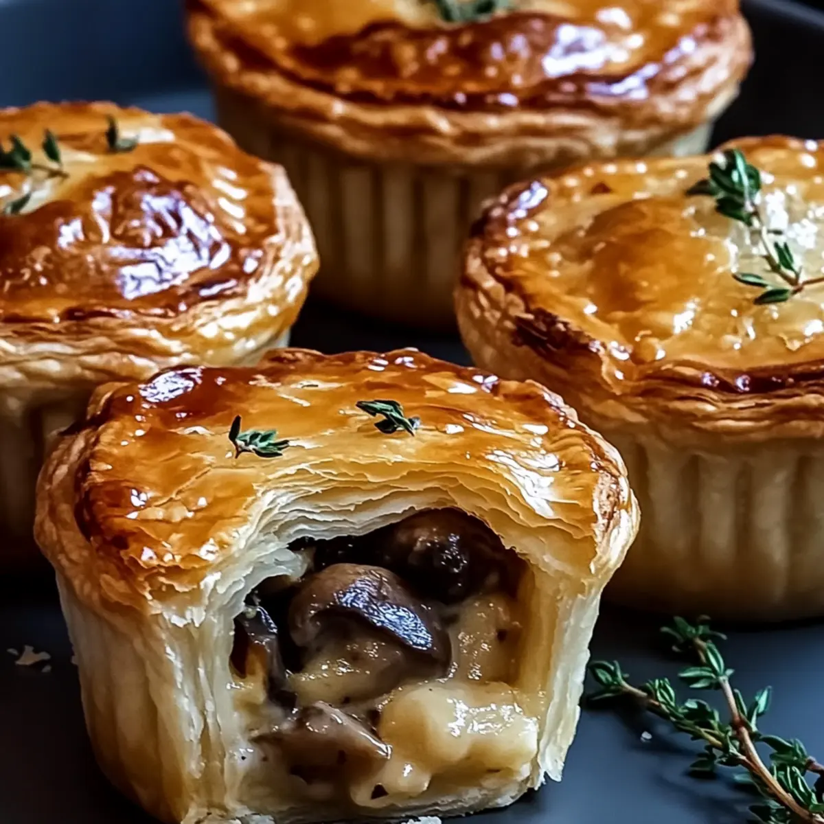 Mini Mushroom & Gruyère Pot Pies for Cozy Comfort Evenings