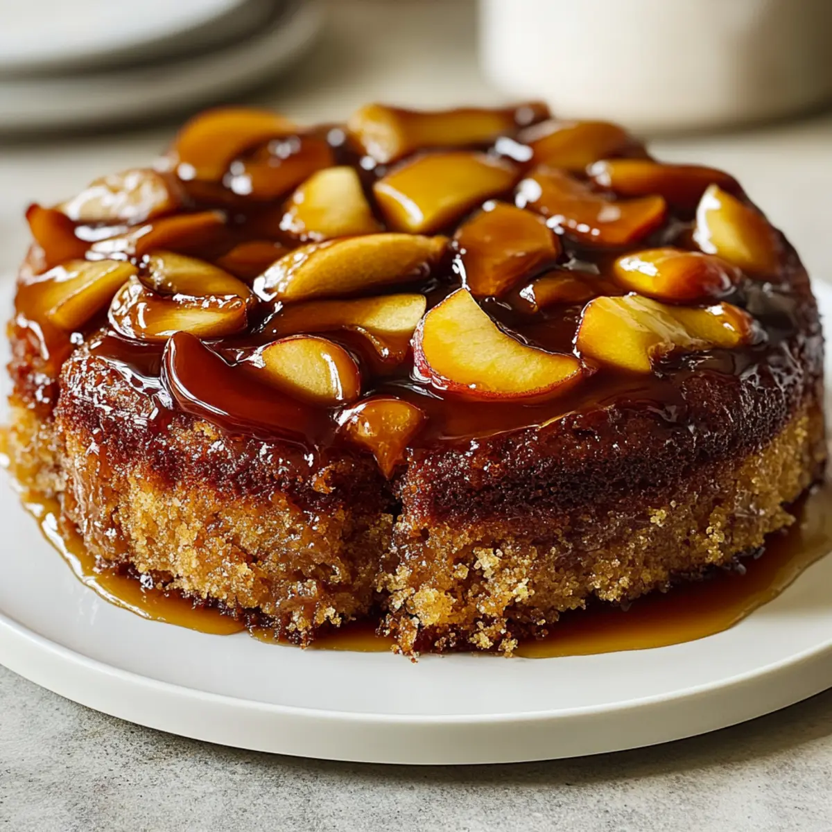 Caramel Apple Upside-Down Cake for Cozy Fall Evenings