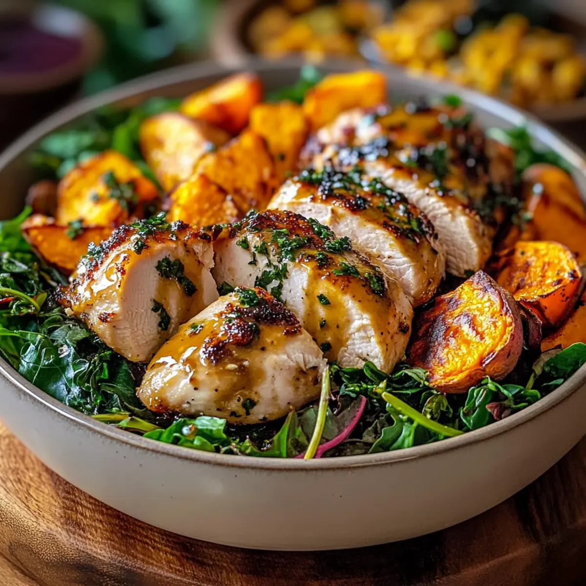 Maple Dijon Chicken & Roasted Sweet Potato Bowls for Cozy Nights