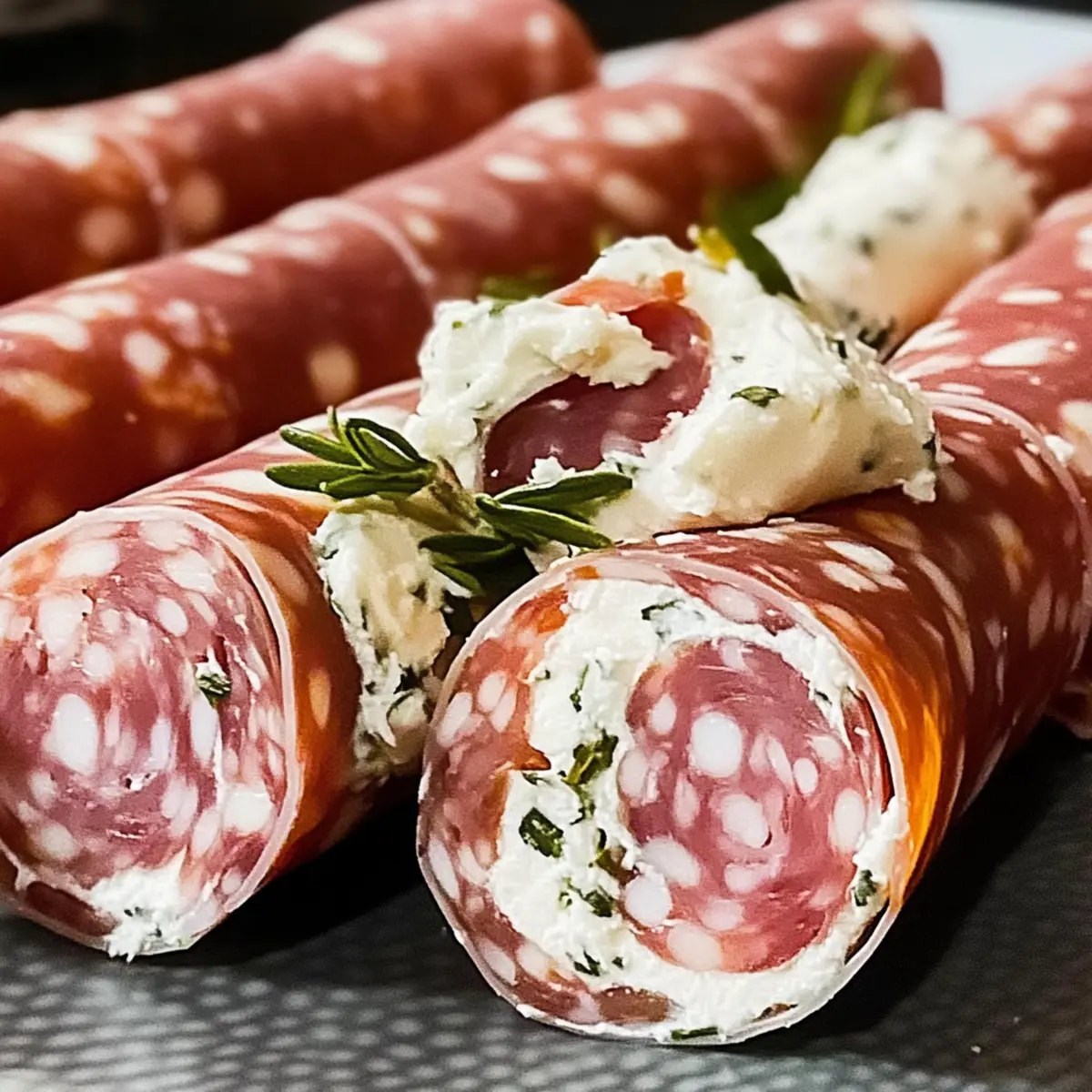 Cream Cheese Salami Roll Ups
