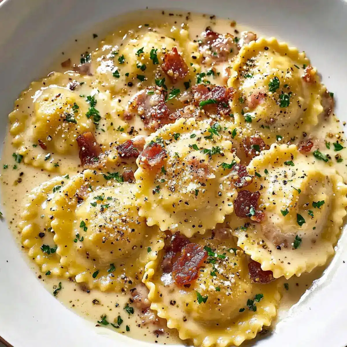 Olive Garden Ravioli Carbonara
