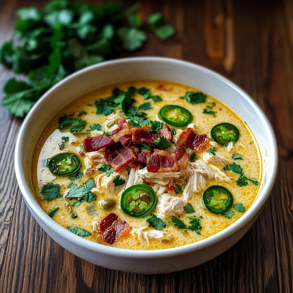 Spicy Jalapeño Popper Chicken Soup