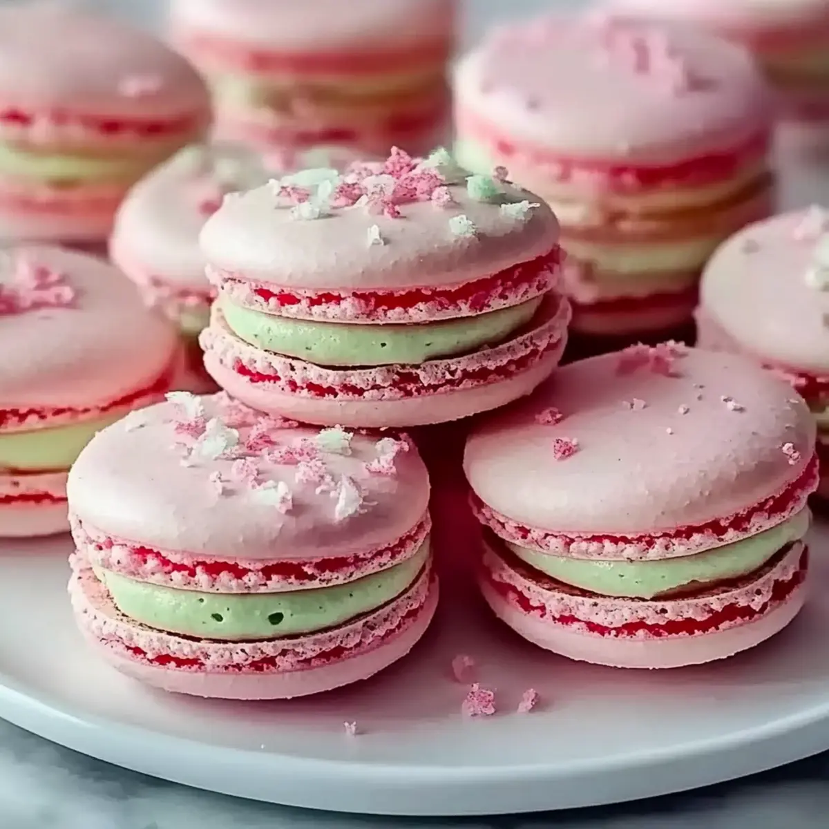 Peppermint Macarons
