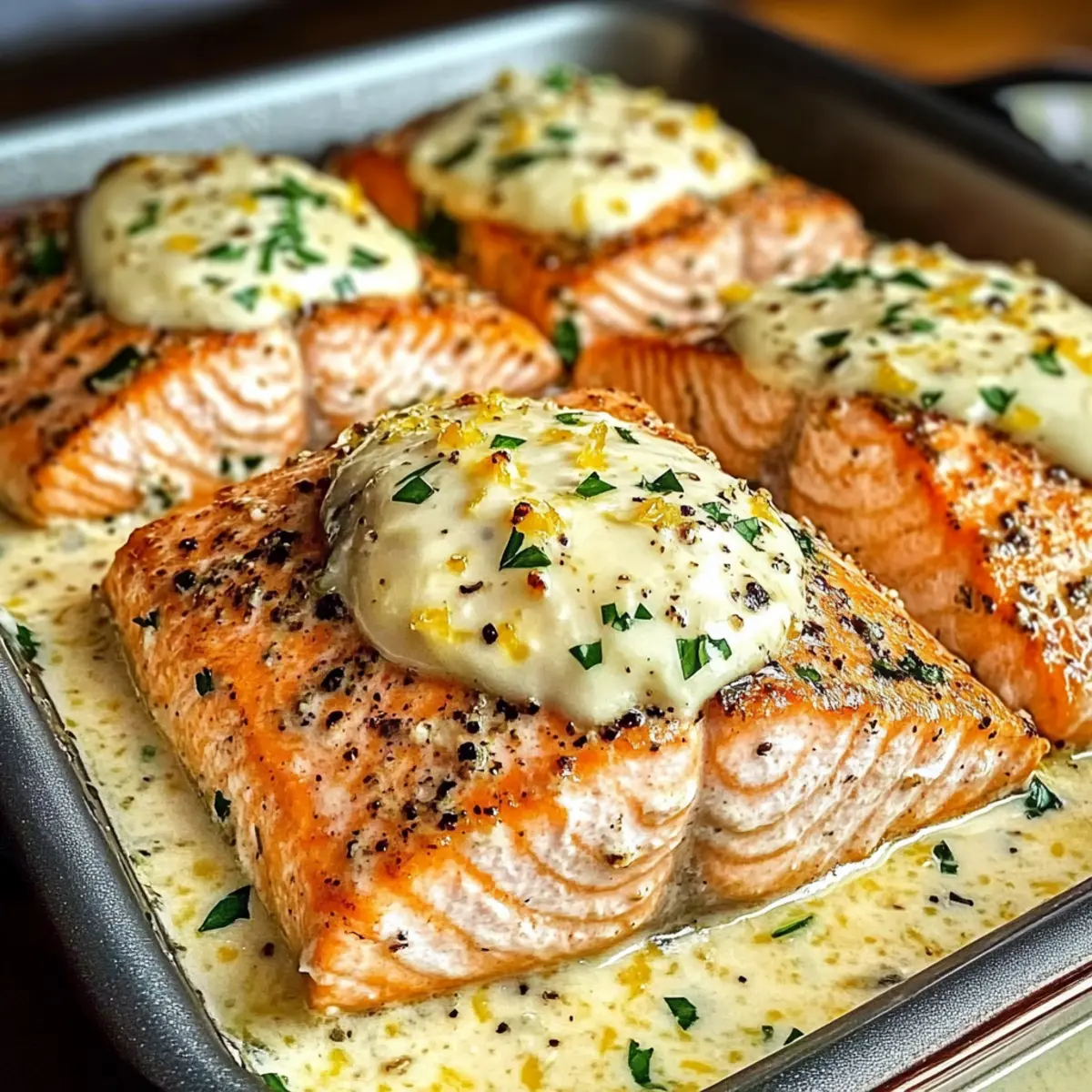 Baked Boursin Salmon
