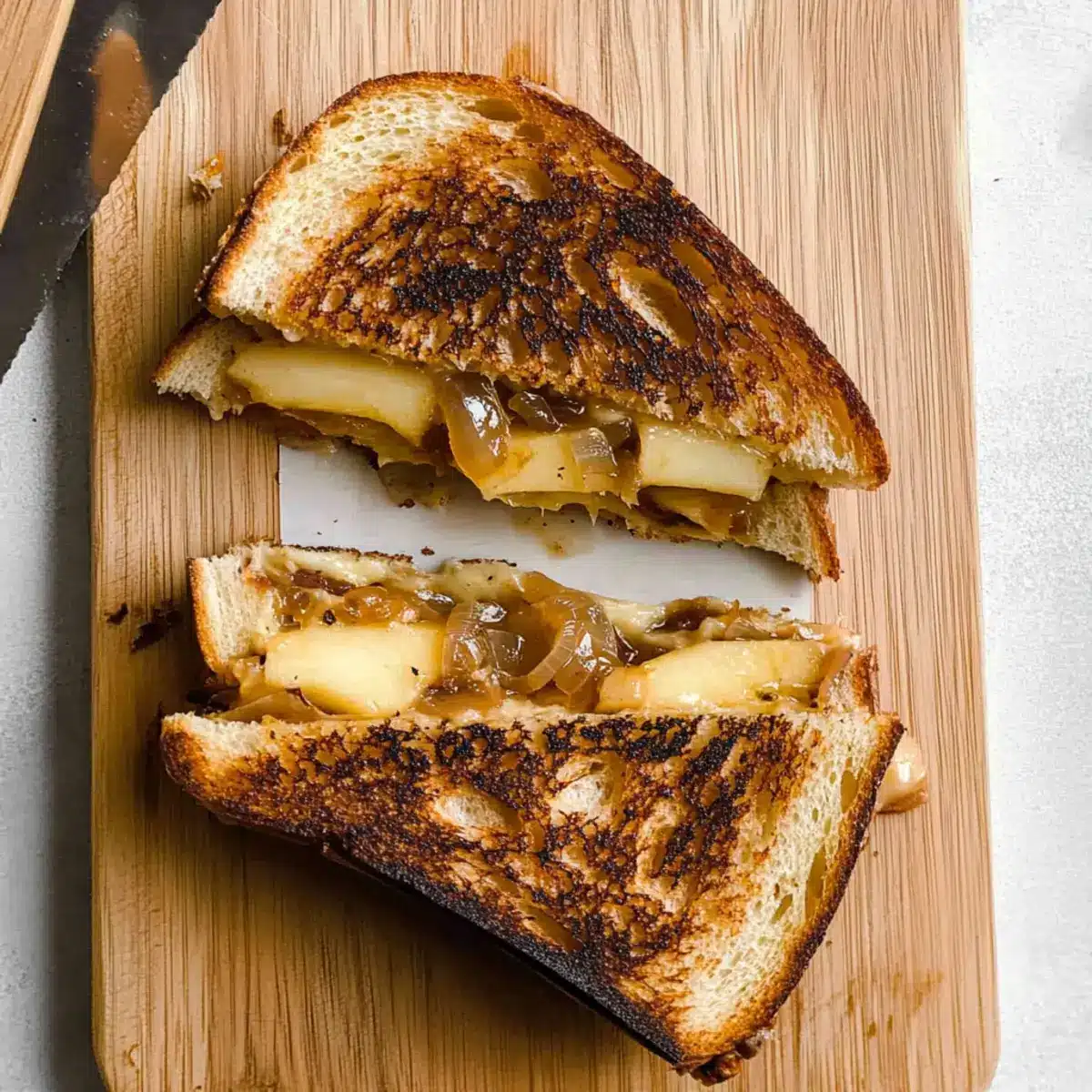 Irresistible Caramelized Onion & Apple Grilled Cheese Sandwich