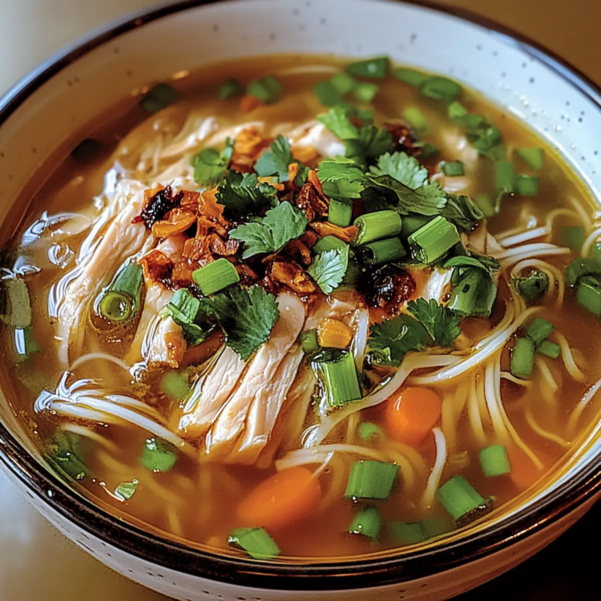 Ginger Garlic Chicken Noodle Soup