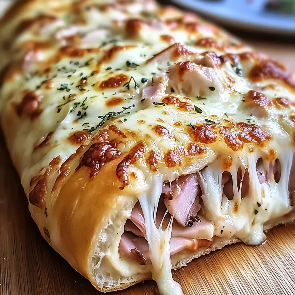Chicken Cordon Bleu Stromboli