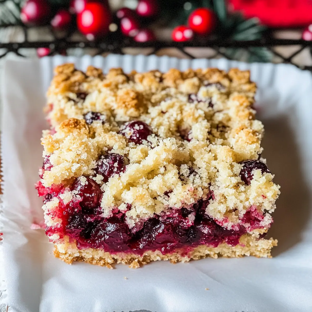 Irresistibly Soft Cranberry Bars Perfect for Holiday Cheer