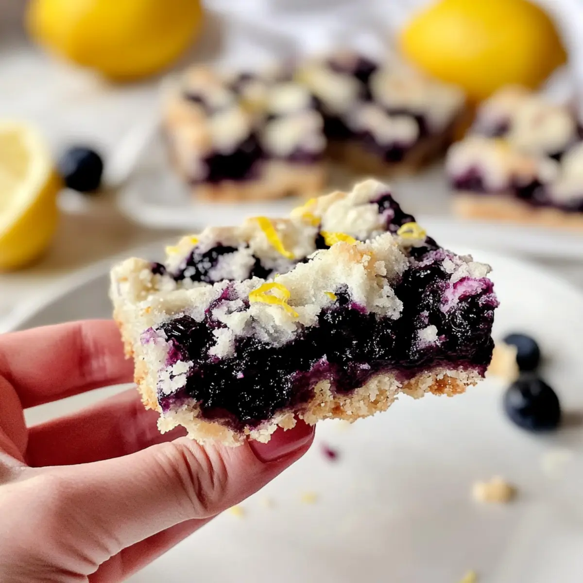 Gluten-Free Lemon Blueberry Bars