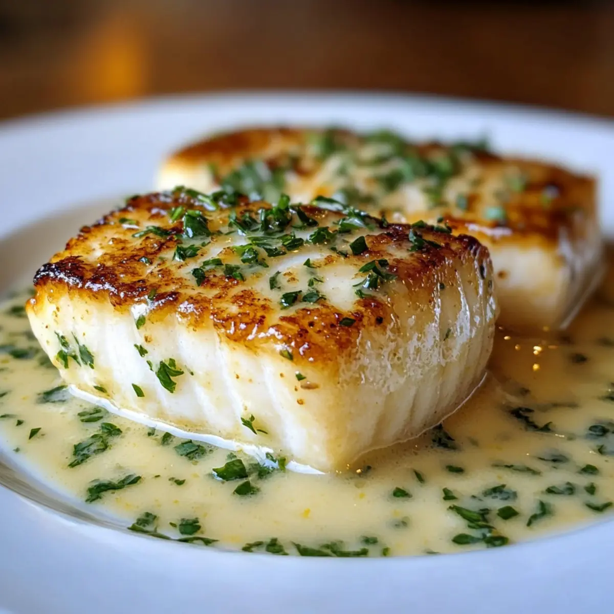 Halibut with Lemon Beurre Blanc