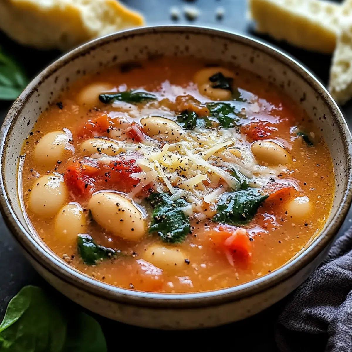 Parmesan Tomato Cannellini Bean Soup