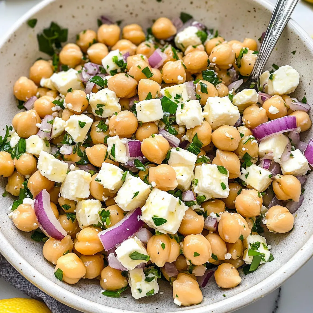 Lemony Chickpea Feta Salad – Bright, Easy, and Gluten-Free