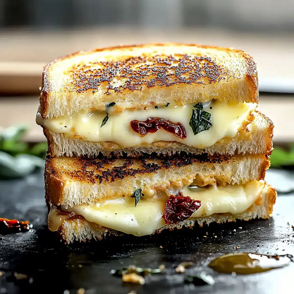 Mediterranean Grilled Cheese Sandwich