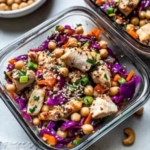 Sesame Chicken and Chickpea Salad