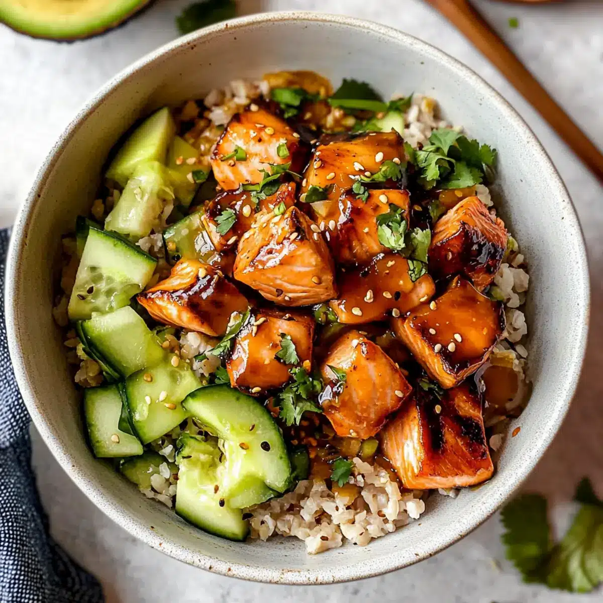 Honey Glazed Salmon Bowl