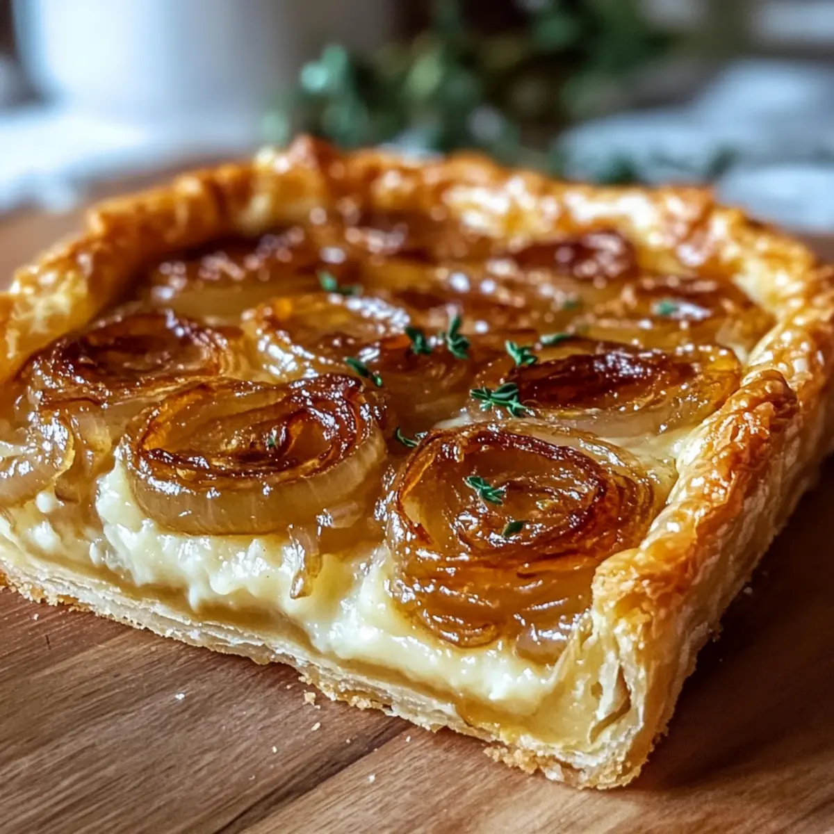 Caramelized Onion & Gruyère Puff Pastry Tart