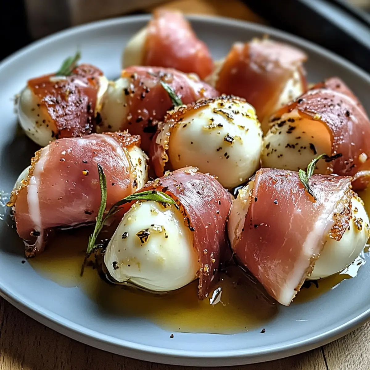 Prosciutto Wrapped Mozzarella Bites for Easy Entertaining