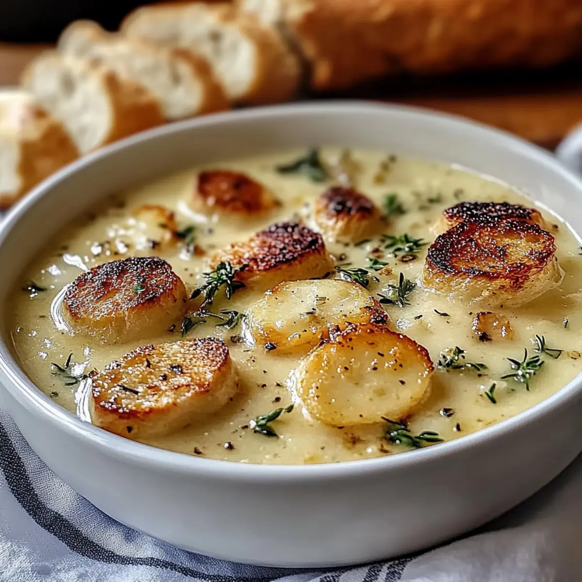 Rustic Country French Garlic Soup