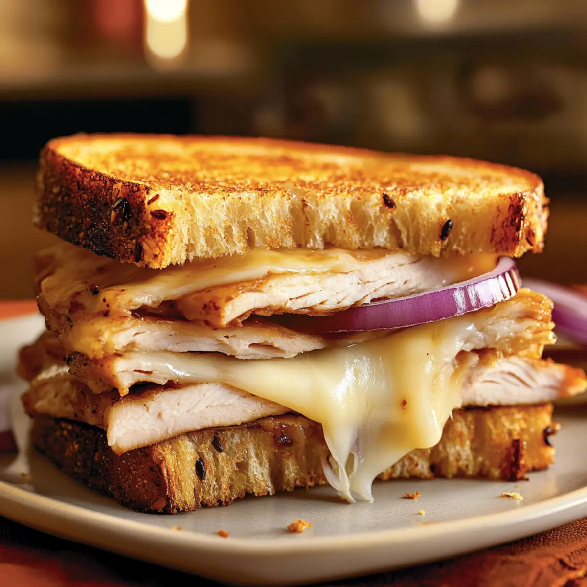 Turkey Dijon Melt Sandwiches
