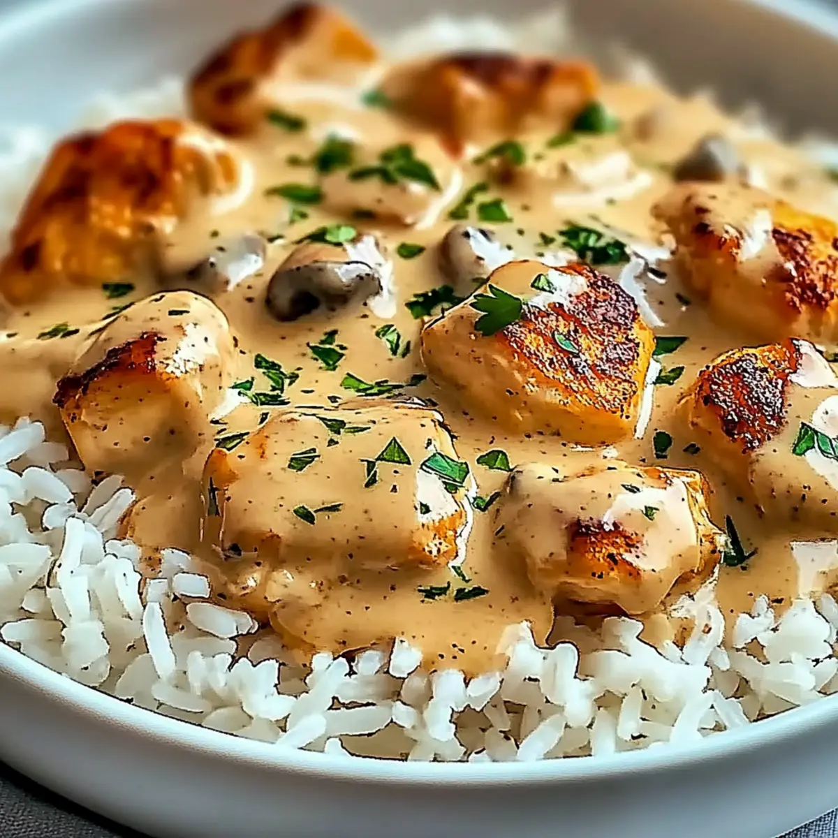 Smothered Chicken and Rice: Comforting Family Dinner Bliss
