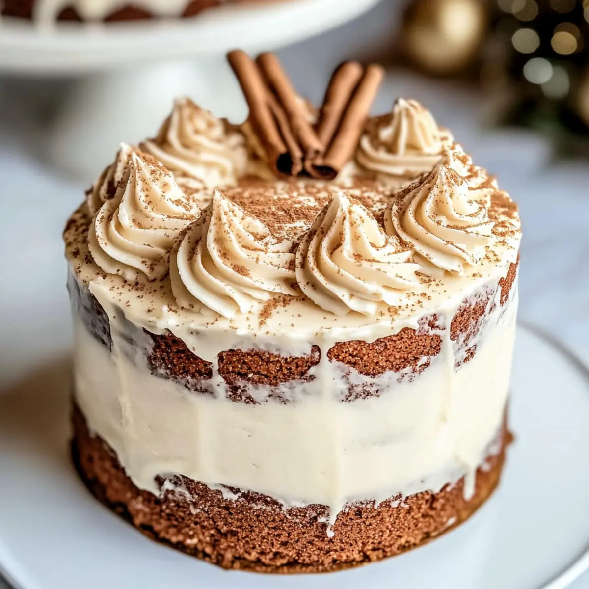 Christmas Spice Cake with Eggnog Buttercream