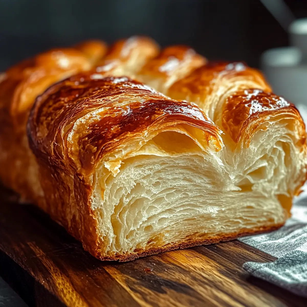 Homemade Croissant Bread Loaf